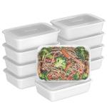 Bentgo 20-Piece Lightweight, Durable, Reusable BPA-Free 1-Compartment Containers - Microwave, Freezer, Dishwasher Safe - White