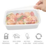 Bentgo 20-Piece Lightweight, Durable, Reusable BPA-Free 1-Compartment Containers - Microwave, Freezer, Dishwasher Safe - White
