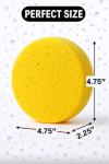 Simply Useful Products Round Sponge 3 Pack, Kitchen Sponge Set - Durable, Eco-Friendly Cleaning & Shower Sponges for Non-Stick Cookware, Heavy-Duty Tasks, Reusable & Washable