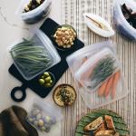 Stasher Premium Silicone Reusable Food Storage Bags, 6-Pack, Starter Kit, Sea Spray, Multi-Use Food Storage Bags, Lunch Bag, Travel Containers, BPA Free, Leak-free, Dishwasher-Safe, Eco-friendly