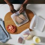 Stasher Premium Silicone Reusable Food Storage Bags, 6-Pack, Starter Kit, Sea Spray, Multi-Use Food Storage Bags, Lunch Bag, Travel Containers, BPA Free, Leak-free, Dishwasher-Safe, Eco-friendly