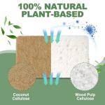 Aheroi Natural Dish Sponge, 18 Count Plant-Based Biodegradable Kitchen Sponges for Dishes, Compostable Eco Friendly Sponges, Organic Cleaning Sponge Dish Scrubber Products for Household, Non Scratch