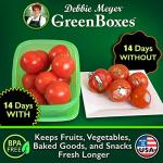 Debbie Meyer UltraLite GreenBox | Reusable Plastic Airtight Food Storage Containers with Lids, Keeps Fruit, Vegetables Fresh Longer, Perfect for in the Fridge Travel On-The-Go or Lunch | 32 Piece Set