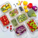 Urban Green Glass Containers with Bamboo Lids, Bamboo Meal Prep Storage Containers with Lids, Oven, Freezer, Microwave Safe, Pack of 4, 35oz