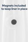 Abela Home Products Clear Shower Curtain Liner with Magnets & Plastic Hooks – Lightweight, Washable, Eco-Friendly, Sustainable Bathroom Liner – Fits Standard Showers, Water Resistant