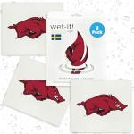 Wet-It! University of Arkansas- 3 Pack Swedish Dishcloths- Reusable Kitchen Towels for Dishwashing and Home Cleaning- Eco-Friendly Alternative to Paper Towels- Machine Washable and Dryer Safe