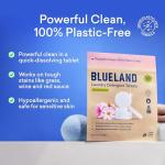 BLUELAND Laundry Detergent Tablets, Starter Set, 60 Count with Tin, Spring Bloom Scent, Plastic-Free Eco-Friendly Pods, Sheets, Liquid Alternative - Natural, Gentle, Non Toxic