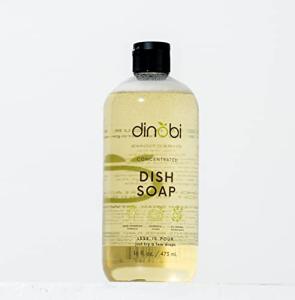 DINOBI Skin Sensitive Dish Soap w/Lemongrass – Clean, Plant Based, and Sulfate-Free 16 Ounce | Environmentally Friendly, Hypoallergenic and Skin Safe, Vegan (Lemongrass Dish Soap, 1)