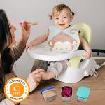 Tanjiae Small (1 CUP) Stainless Steel Snack Containers for Kids | Easy Open Leak Proof Food Containers with Silicone Lids - Perfect Metal Toddler Lunch Box for Daycare and School (8oz)