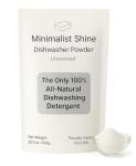 Minimalist Shine Dishwasher Detergent, 100% Plastic-Free Dishwashing Soap, Eco-Friendly, All Natural Sustainable Dishwasher Powder, Cuts Grease and Grime, Non-Toxic and Unscented, 60 Loads