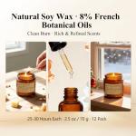 12 Pack Aromatherapy Candles for Home Scented, Aromatherapy Jar Candle Gifts for Women, Natural Soy Wax Amber Candle Set, Scented Candles Set for Birthday Valentine Birthday Day Present