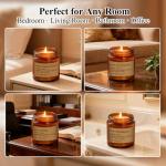 12 Pack Aromatherapy Candles for Home Scented, Aromatherapy Jar Candle Gifts for Women, Natural Soy Wax Amber Candle Set, Scented Candles Set for Birthday Valentine Birthday Day Present