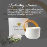 FOUR JAMES & CO Luxury Highly Scented Premium Eco-Friendly Soy Wax 6oz Candles in Modern Giftable Box (Sea Salt & Sage)
