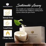 FOUR JAMES & CO Luxury Highly Scented Premium Eco-Friendly Soy Wax 6oz Candles in Modern Giftable Box (Sea Salt & Sage)