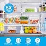 Vixino Vacuum Sealer, Vacuum Sealer for Food Compact Handheld Vac Seal Machine, Seal Meal Saver Portable Food Sealer (Vacuum Sealer Machine + 3 Food Storage Containers + 10 Reusable Bags)