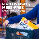 ARM & HAMMER Power Sheets Laundry Detergent, Fresh Breeze Scent, No Mess, Lightweight and Travel-Friendly, 35 Count, Up to 70 Small Loads