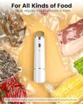 Portable Vacuum Sealer for Food, 20 Reusable Sealer Bags with 60kPa Powerful Handheld Vacuum Sealer Machine, Seal Meal Saver, Cordless Compact Food Sealer for Freezer, Microwave