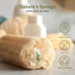 Coba Straws Natural Loofah Sponge – Shower Loofah Exfoliating Body Scrubber for Women & Men | Multi-Use Sponge for Shower, Spa, Kitchen, Pet | 100% Natural, Dye-Free, Eco-Friendly | Pack of 4