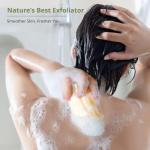 Coba Straws Natural Loofah Sponge – Shower Loofah Exfoliating Body Scrubber for Women & Men | Multi-Use Sponge for Shower, Spa, Kitchen, Pet | 100% Natural, Dye-Free, Eco-Friendly | Pack of 4