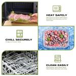 JUST VEGAN Airtight Glass Food Storage Containers with Bamboo Lids, Set of 4 Secure-Seal Containers for Meal Prep, 100% Leakproof, Plastic Free, Oven & Microwave Safe (4 Pack)