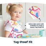 Tiny Twinkle Mess Proof Baby Bib for Girls | Waterproof Toddler Bib for Eating | Baby Apron for Feeding | Machine Washable | Perfect Shower Gift (Unicorn Confetti, 6–24M)