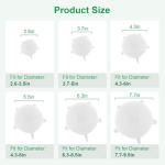 Silicone Stretch Lids – 6 Pack Reusable Food Covers,Flexible Silicone for Bowls, Containers, Fruits – Airtight & Leakproof Seal for Kitchen Storage(transparent)