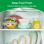 Silicone Stretch Lids – 6 Pack Reusable Food Covers,Flexible Silicone for Bowls, Containers, Fruits – Airtight & Leakproof Seal for Kitchen Storage(transparent)