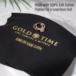 GOLD GT TIME Premium Jewelry Cleaning Cloth – Natural Cotton, Non-Toxic, Travel-Friendly, Individually Wrapped