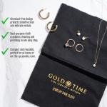 GOLD GT TIME Premium Jewelry Cleaning Cloth – Natural Cotton, Non-Toxic, Travel-Friendly, Individually Wrapped