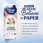 Ultra Concentrated Liquid Laundry Detergent Soap, 64 loads (32 oz), Long Lasting Scent, 90% Less Plastic, No Harsh Chemicals, Juniper Sandalwood, Defeats Stains & Odors, HE/Standard Compatible