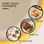 RACETOP Compostable Paper Plates 9 Inch [125 Pack], Disposable Biodegradable Heavy Duty Paper Plates, Made of Natural Sugarcane Fibers, Unbleached Brown, Round