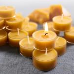 48 Packs Beeswax Tealight Candles, 100% Pure Beeswax Candles | 4-Hour Extended Burn Time | Natural Beeswax Tea Candle in Clear Cup, Perfect for Home Decor,Air Purification,Fragrance