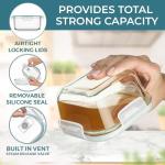 Razab 24 Pc Airtight Glass Food Storage Containers - Glass Meal Prep Containers - Freezer to Oven Safe - Steam Release Valve BPA Free - Airtight Bento Boxes - Leak Proof (12 lids & 12 Containers)