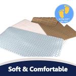 SafeLand- Non-Slip Bath, Shower, Tub Mat, TPR Material, Eco-Friendly, Non-PVC, Machine Washable, No Odor, with Powerful Suction Cups and Drain Holes, Euro Tile (15"x30" White)