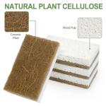 CELOX 6 Pack Coconut Fiber Biodegradable Sponges, Non Scratch Kitchen Cleaning Sponge, Eco-Friendly Dual-Sided Sponge for Dishwashing