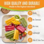 Raj Eco Compostable Palm Leaf Plates Like Bamboo Plates Disposable - 10 Inch Square 50 Party Plate, Natural Wooden, Eco-Friendly, Fancy Biodegradable & Disposable Wedding Picnic Plate