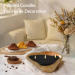 Candle Sand with Wicks, Pearled Candle Wax for DIY Candles Making, 18Oz Refillable Beaded Wax Non-Toxic Natural Sand Beaded Waxs Customized Pearled Candles Making for Home Decoration Wedding Party