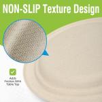 FYQFBJ 6 Inch Small Paper Plates Disposable - Biodegradable Compostable Appetizer Plates for appetizer, Party, Cake, Snacks Dessert (100 Pack, Heavy Duty Eco-Friendly) anti-slip Brown