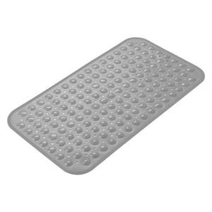 AmazerBath Bath Tub Mat, Medium Size 27.6 x 15 Inches Non-Slip Shower Mats with Suction Cups and Drain Holes, Bathtub Mats Bathroom Mats Machine Washable (Gray)