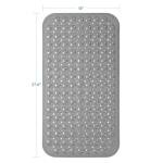 AmazerBath Bath Tub Mat, Medium Size 27.6 x 15 Inches Non-Slip Shower Mats with Suction Cups and Drain Holes, Bathtub Mats Bathroom Mats Machine Washable (Gray)