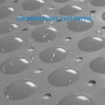 AmazerBath Bath Tub Mat, Medium Size 27.6 x 15 Inches Non-Slip Shower Mats with Suction Cups and Drain Holes, Bathtub Mats Bathroom Mats Machine Washable (Gray)