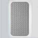 AmazerBath Bath Tub Mat, Medium Size 27.6 x 15 Inches Non-Slip Shower Mats with Suction Cups and Drain Holes, Bathtub Mats Bathroom Mats Machine Washable (Gray)