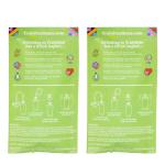 Truly Free Natural Concentrated Dish Detergent Dishwashing Liquid | Plant-Based Dish Soap | Sweet Basil Fresh Scent | 2 Refill Packs with 1 Empty Refillable Squeeze Bottle (16 Oz)