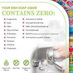 Truly Free Natural Concentrated Dish Detergent Dishwashing Liquid | Plant-Based Dish Soap | Sweet Basil Fresh Scent | 2 Refill Packs with 1 Empty Refillable Squeeze Bottle (16 Oz)