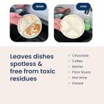 Truly Free Natural Concentrated Dish Detergent Dishwashing Liquid | Plant-Based Dish Soap | Sweet Basil Fresh Scent | 2 Refill Packs with 1 Empty Refillable Squeeze Bottle (16 Oz)