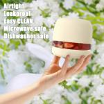 Tronco 24 oz Glass Lunch Bowl Container with Lid, Glass Food Containers, Leak & Spill Proof, Soup & Stew Food Storage Salad, Yogurt, Meal Prep, Airtight, Reusable, Dishwasher Safe, BPA-Free, Set of 1