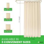 FABRIC SHOWER CURTAIN LINER - Standard Stall Size - A Stylish Quality Bathroom Drape - Earth Friendly, Non-Toxic + Odor-Free Cotton Liner - Light-Weight Washable Natural Shower Curtain - 36x74 NC