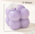 6-in-1 Mini Soy Wax Candles Gift Set – Eco-Friendly Aromatherapy, Lavender/Peach/Sea Salt Scents, Bubble Shaped Decorative Candlestick，Premium Scented Candles for Relaxation/Meditation for Home