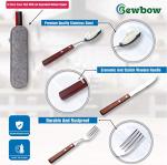 PREMIUM QUALITY Stainless Steel travel utensils Set with case, Healthy & Eco-Friendly 3pc Full Size Fork, Spoon, Portable, reusable utensils with case