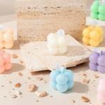 6-in-1 Mini Soy Wax Candles Gift Set – Eco-Friendly Aromatherapy, Lavender/Peach/Sea Salt Scents, Bubble Shaped Decorative Candlestick，Premium Scented Candles for Relaxation/Meditation for Home
